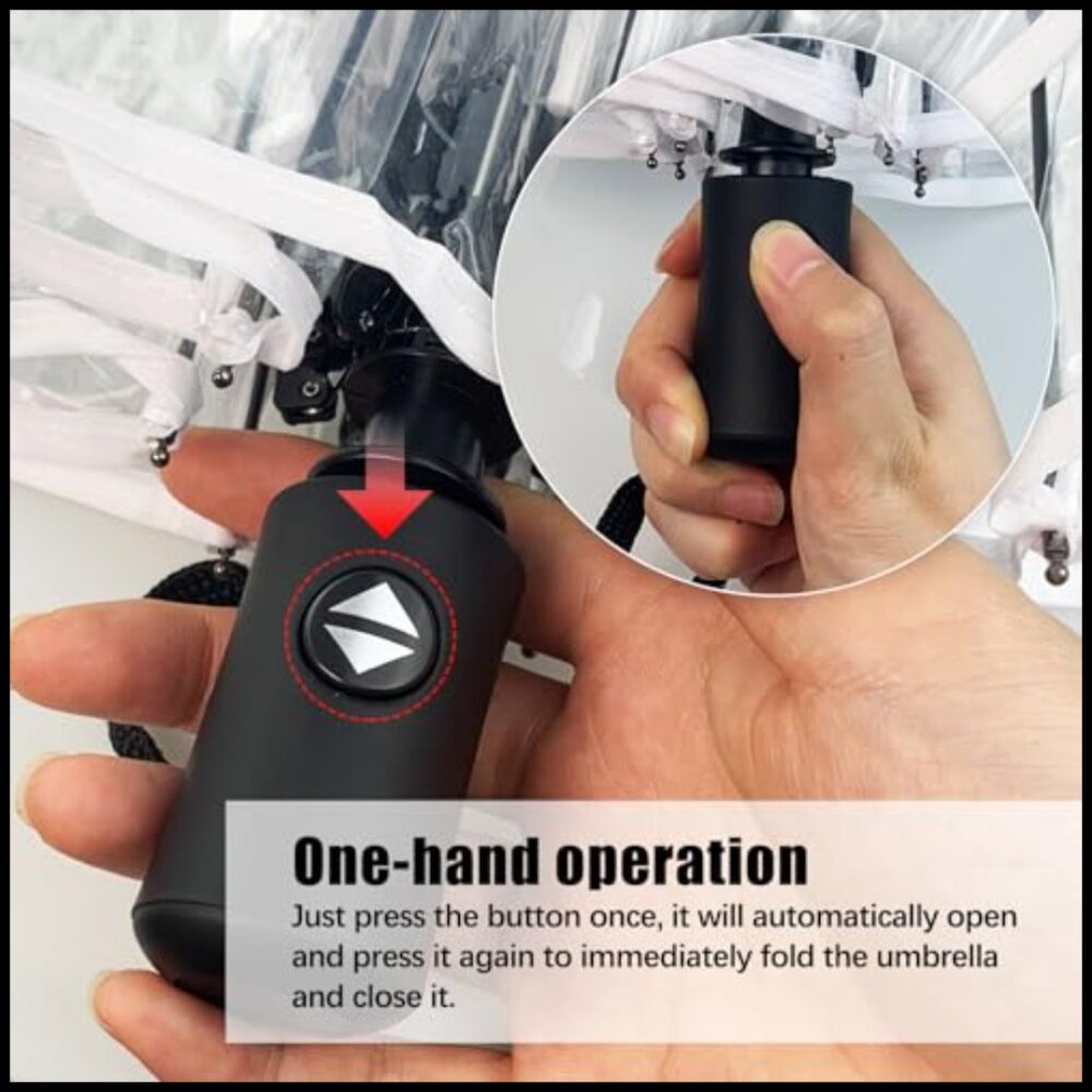 Automatic Clear Umbrella Windproof Portable Folda… - image 7